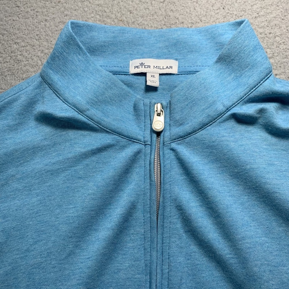 PETER MILLAR Sweater Mens Size XL Pullover Sweatshirt Extra Large Blue - Picture 6 of 8